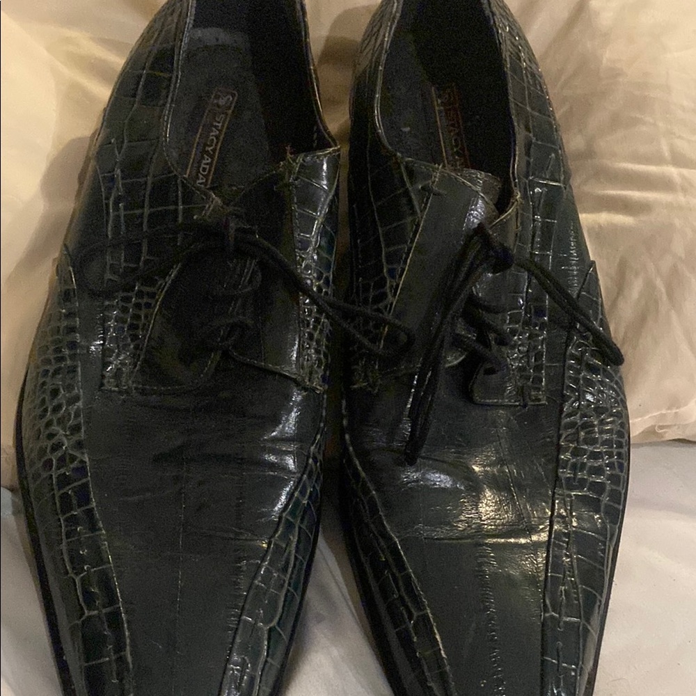 Stacy Adams Men's Black Crocodile Pattern Shoes - Picture 1 of 1